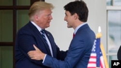 Tổng tống Trump và Thủ tướng Trudeau tại Nhà Trắng năm 2019.